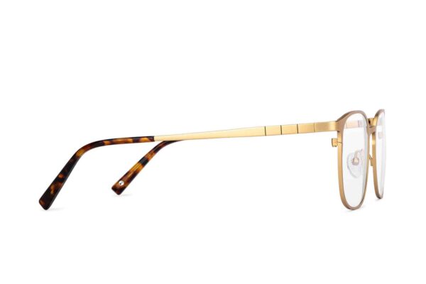 Gold Full Rim Square Eyeglasses - Image 3